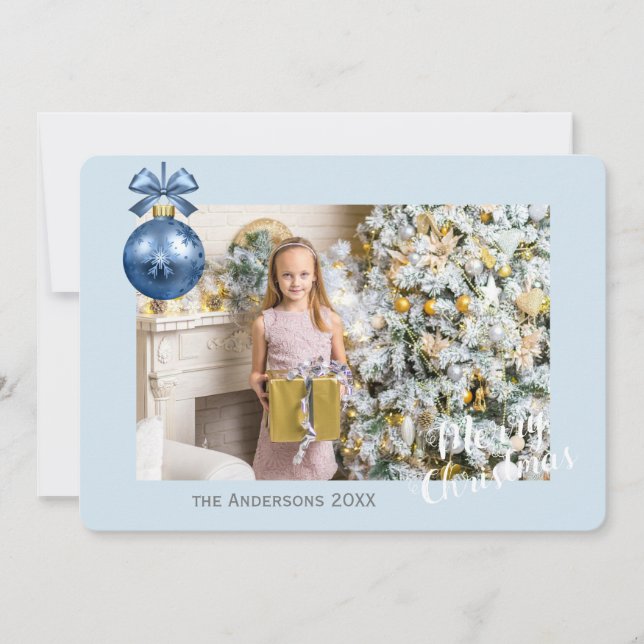 personnaliser ajouter votre photo carte à plat Noë (Devant)