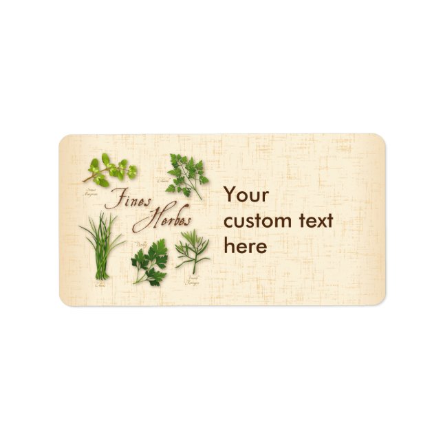 Personnaliser Amendes Étiquettes Herbes (Devant)