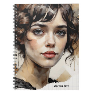 PERSONNALISER : Aquarelle Portrait Carnet