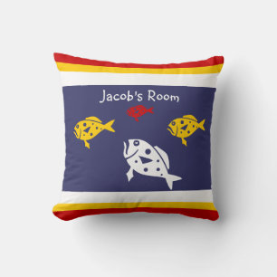 Personnaliser avec nom coussin poisson