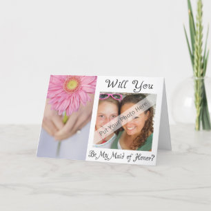 Personnaliser Be My Maid of Honor Photo Invitation