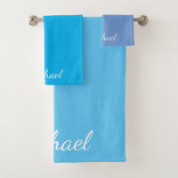Personnaliser Blue Purple Script Typographie Nom