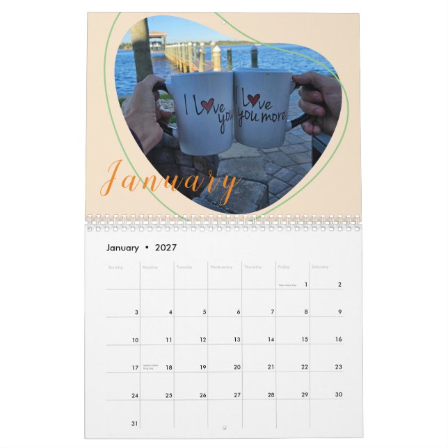 Personnaliser Calendrier imprimable (Jan 2027)