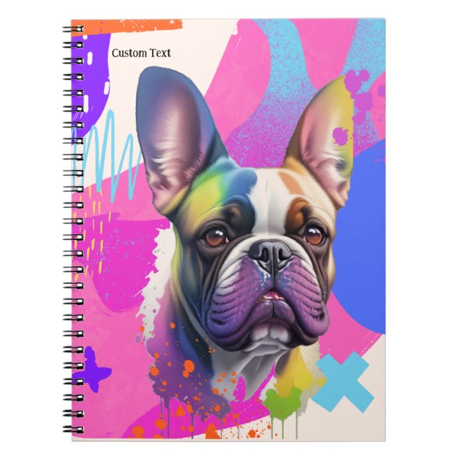 PERSONNALISER : Carnet de taureau français mignon (Devant)