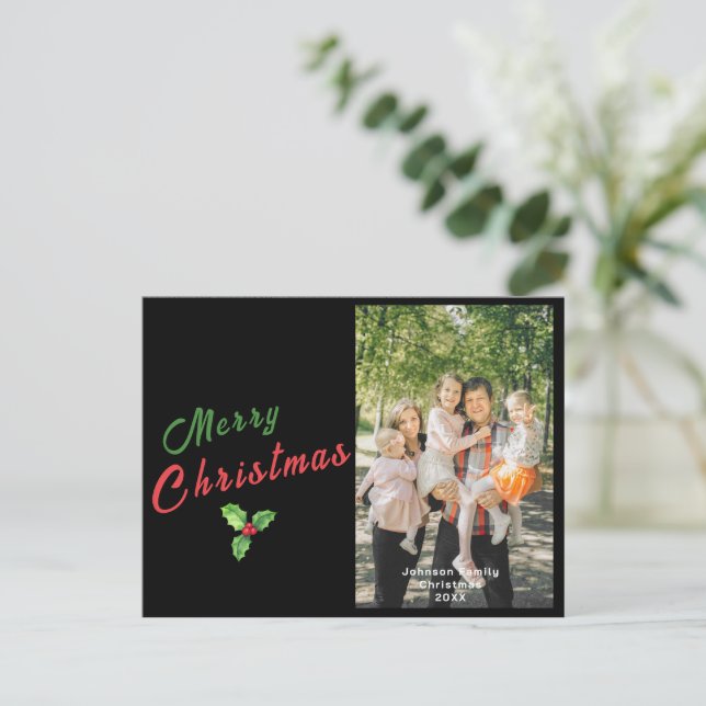 Personnaliser Carte de Noël de famille personnalis (Debout devant)