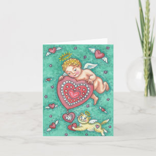 PERSONNALISER CARTE DE NOTE COEUR VALENTINE DE CUP