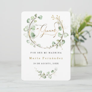 Personnaliser carte de remerciement marraine