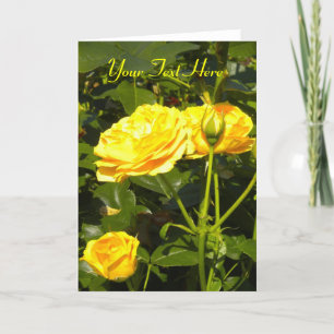 *Personnaliser* Carte de voeux Roses Jaunes