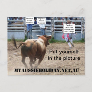 Personnaliser Carte postale 'Charger Bull'