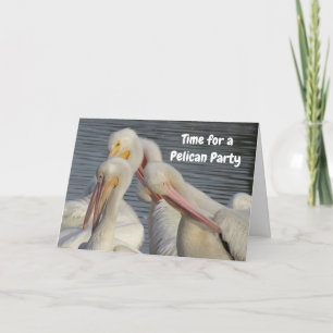 Personnaliser ce Quartet de Pélicans Carte d'anniv