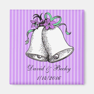 Personnaliser ces Magnets de mariage violet Favori