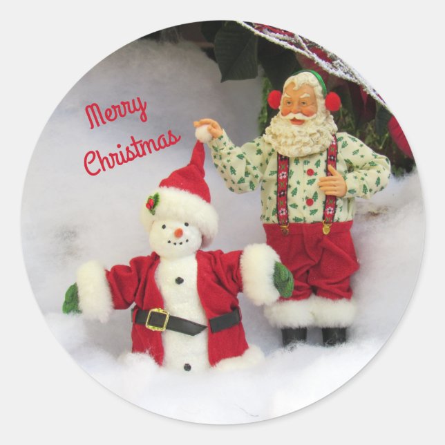 Personnaliser ces Père Noël construit un Stickers  (Devant)