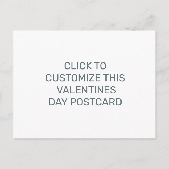 PERSONNALISER CETTE CARTE POSTALE VALENTINES DAY (Devant)