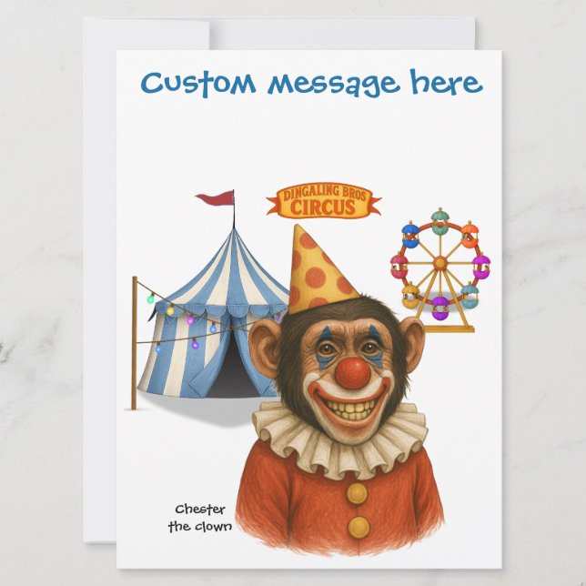 Personnaliser : Chester le clown chimpanzé (Devant)