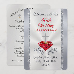 Personnaliser Christian Invitations du 40e anniver