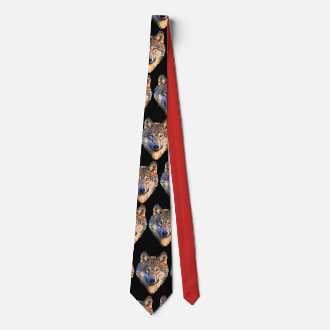Personnaliser Cool Cravate rouge-noir avec tête de (Devant)