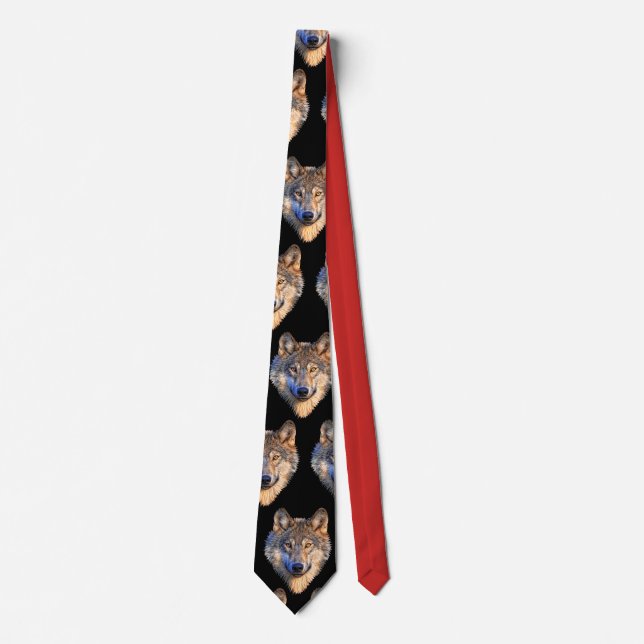Personnaliser Cool Cravate rouge-noir avec tête de (Devant)