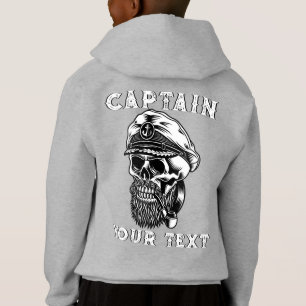 Personnaliser crâne de capitaine de mer barbu Pipe