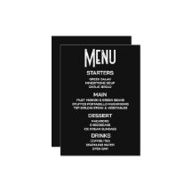 Personnaliser - Créez votre propre menu noir perso