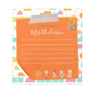 Personnaliser Cute Orange Une Note Du Bloc-Notes D