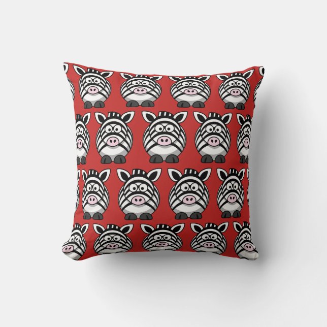 Personnaliser Cute Zebra Coussin (Recto)