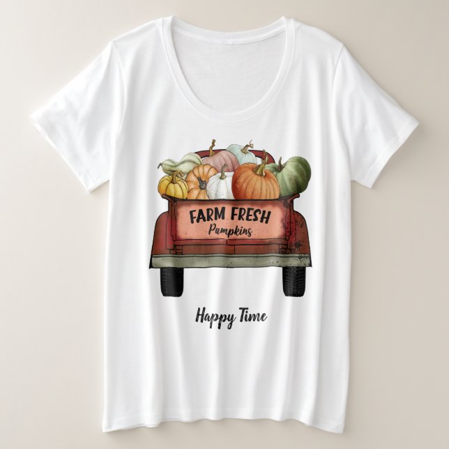 Personnaliser d'automne Citrouille Feuilles d'or (Design devant)