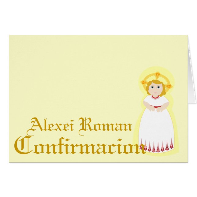 Personnaliser de "Confirmacion" - (Devant horizontal)