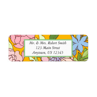 Personnaliser de Étiquettes de adresse floraux Per