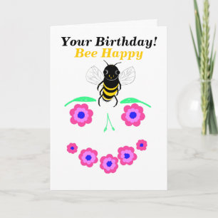 Personnaliser de la carte d'anniversaire d'abeille