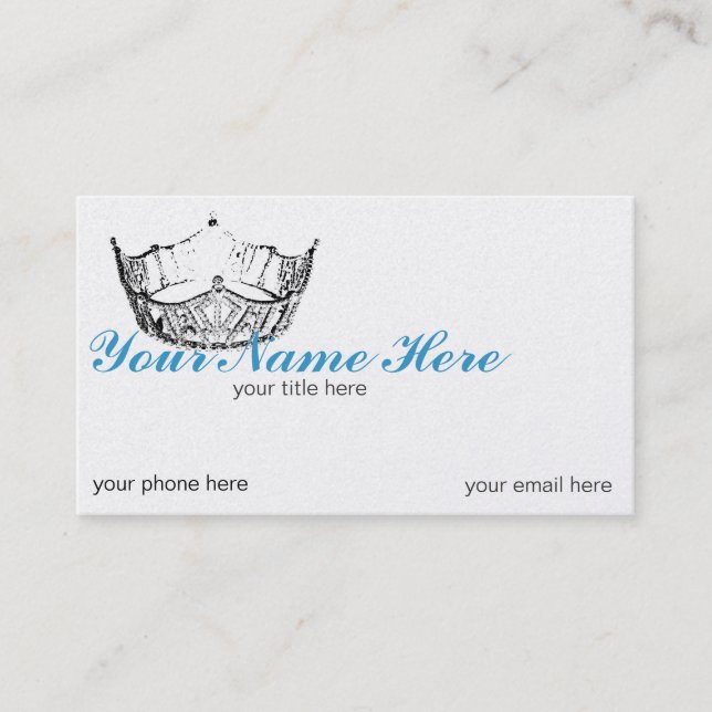 Personnaliser de la Couronne Litho Cartes de visit (Devant)