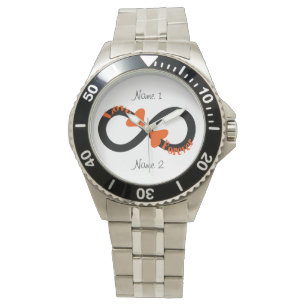 Personnaliser de montre de couples de coeur