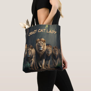 Personnaliser de Sac fourre-tout Crazy Cat Lady Te