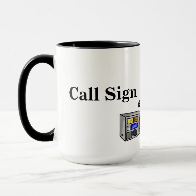 Personnaliser de tasse de radio-amateur de vendeur (Gauche)