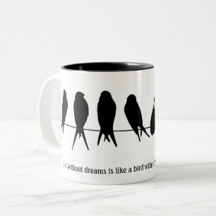Personnaliser d'oiseaux de Mug à café sur un fil