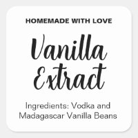 Personnaliser étiquette d'extraction de vanille VE