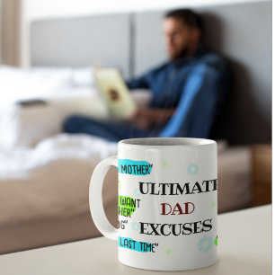 Personnaliser excuse tasse Papa Cadeau
