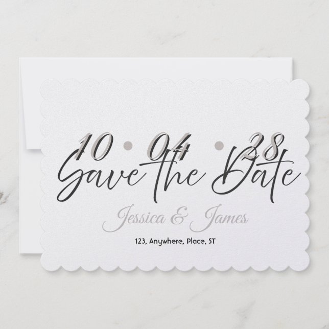 Personnaliser  Faire-part de date de mariage perso (Devant)