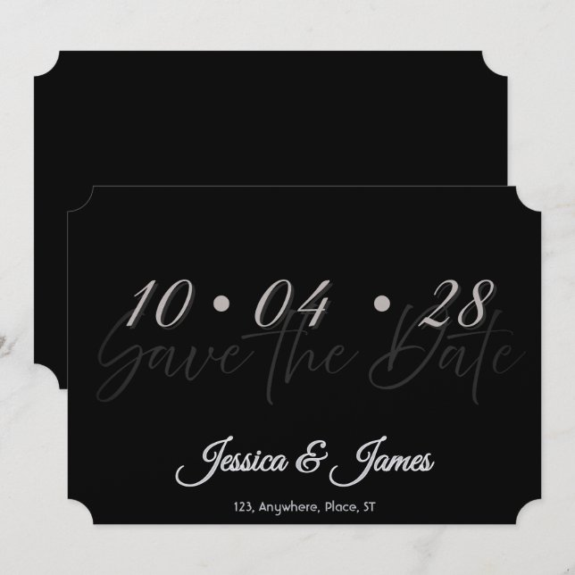 Personnaliser  Faire-part de date de mariage perso (Devant / Derrière)