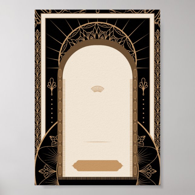 PERSONNALISER : Fond de style Art déco (Devant)