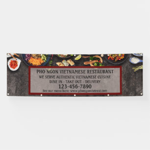 Personnaliser Grande Bannière de Restaurant Vietna