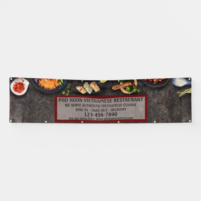 Personnaliser Grande Bannière de Restaurant Vietna (Horizontal)
