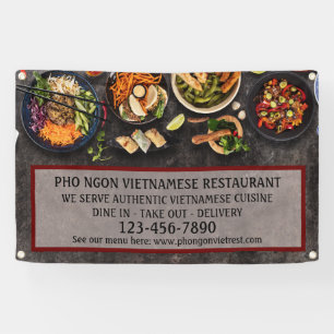 Personnaliser Grande Bannière de Restaurant Vietna