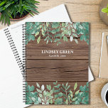 Personnaliser Grange Bois Eucalyptus Vert<br><div class="desc">Ce planificateur rustique est décoré d'eucalyptus aquarelle et de feuillage dans les tons verts sur un arrière - plan en bois de grange. Customisez-le avec votre nom et votre année. Aquarelle originale © Michele Davies.</div>