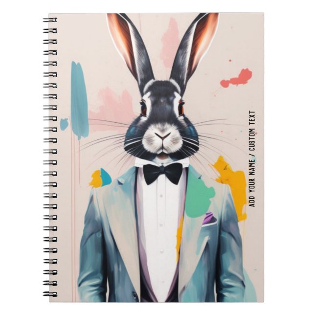 PERSONNALISER - Homme lapin lapin lapin | Carnet (Devant)