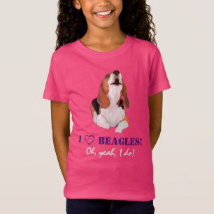 Personnaliser I Love Howling T-shirt Beagle
