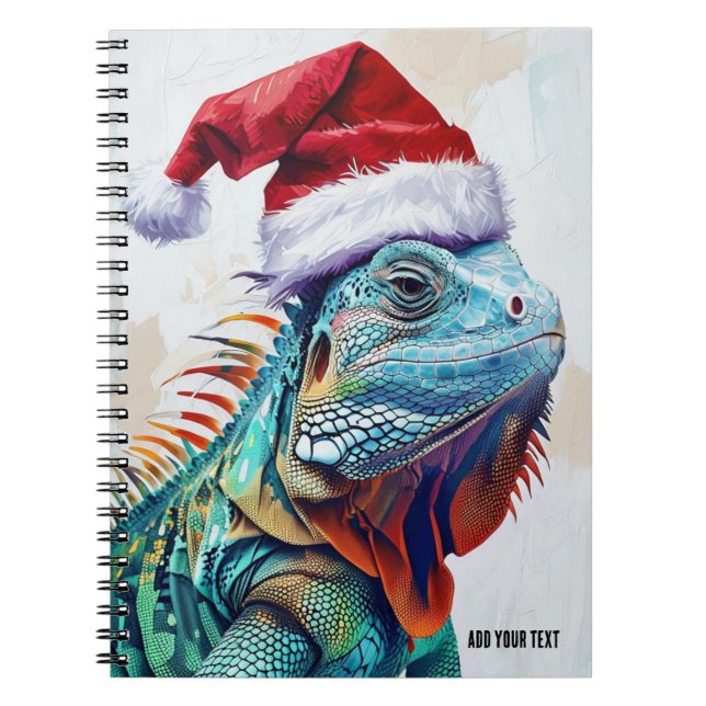 PERSONNALISER : Iguana de Noël | Journal carnet (Devant)