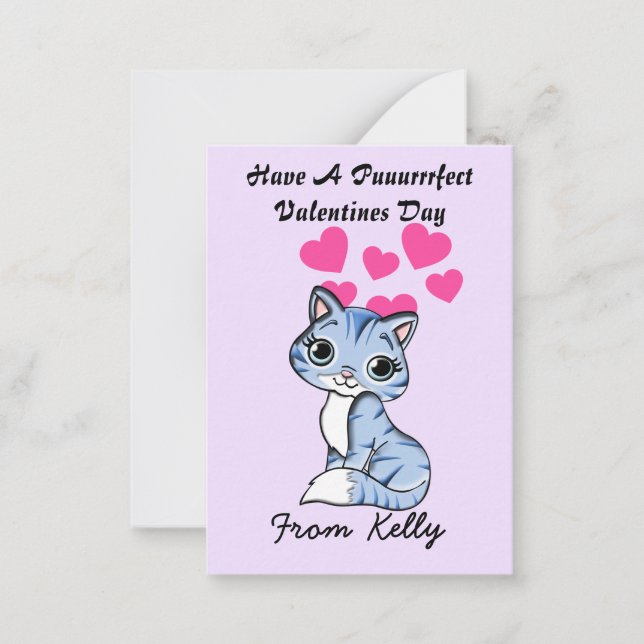 Personnaliser Kitten Valentines Cartes de Jour pou (Devant)