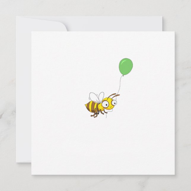 Personnaliser la carte d'anniversaire Bumble bee.  (Devant)