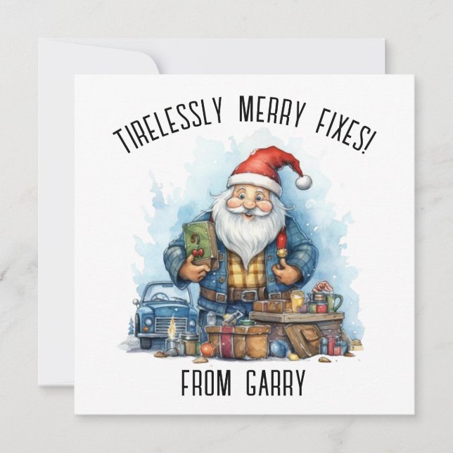 Personnaliser la carte de Noël pour la mécanique a (Devant)