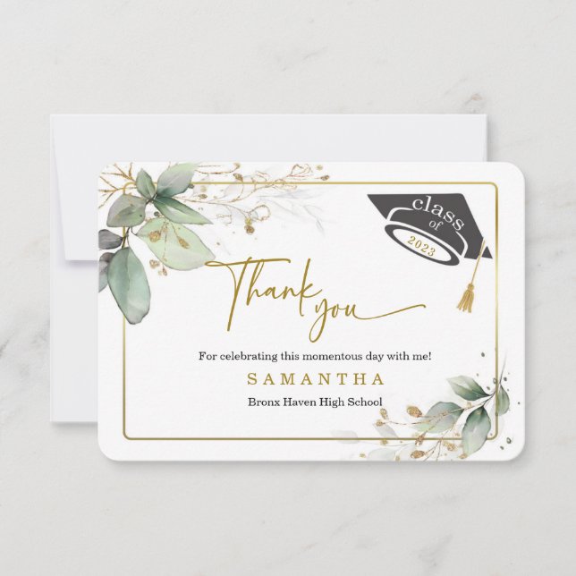 Personnaliser la Carte de remerciements de diplôme (Devant)